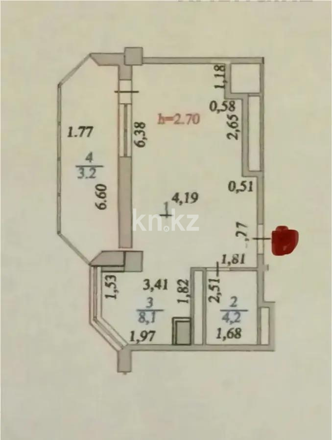 Продажа 1-комнатной квартиры, 42 м² в Астане - фото 6