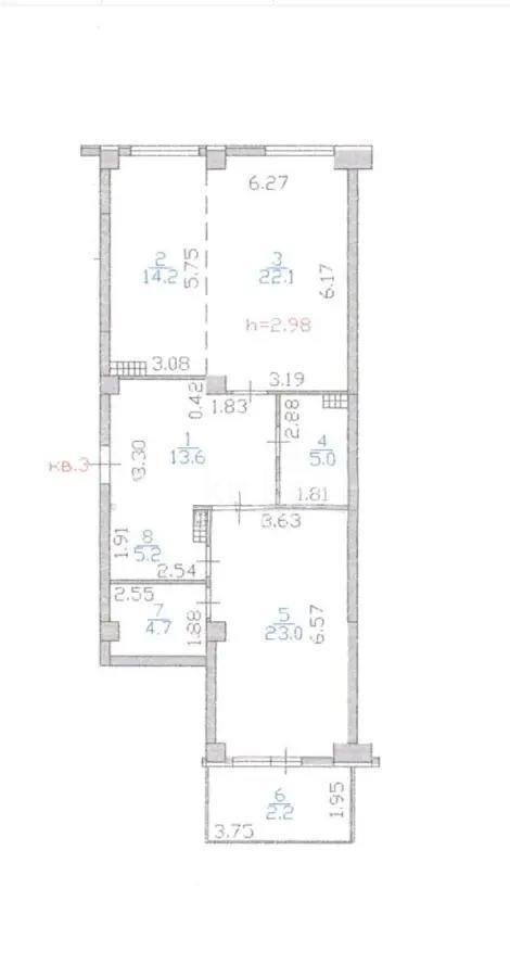 Продажа 3-комнатной квартиры, 87.8 м², ул. Сейдимбека, дом  110а - Продажа и аренда недвижимости в Алматы фото 8 из 8