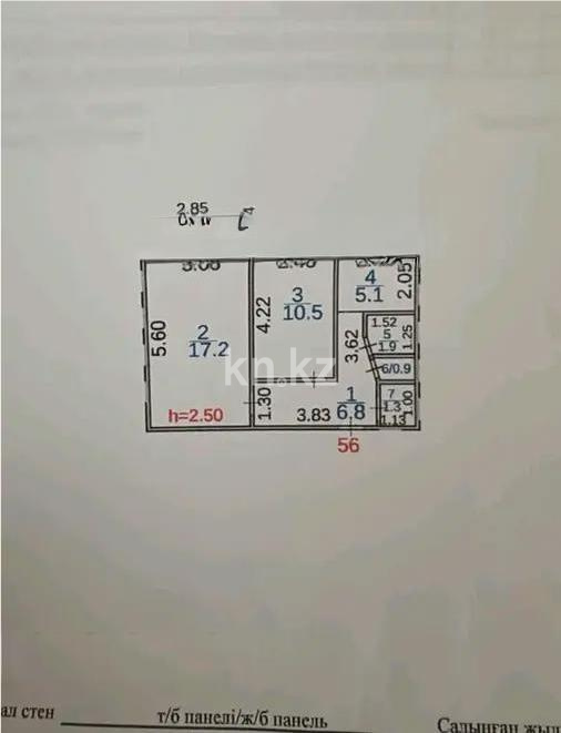 Продажа 2-комнатной квартиры, 45 м², мкр-н 16 в Караганде - фото 7