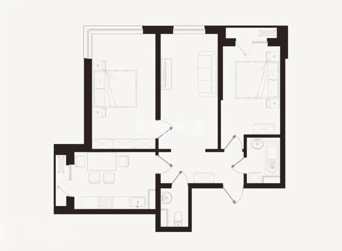 Продажа 3-комнатной квартиры, 69.86 м² - Продажа  трехкомнатных квартир в Алматы фото 1 из 1