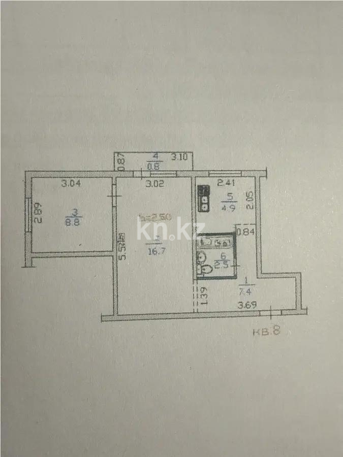 Продажа 2-комнатной квартиры, 42 м² - Продажа квартир в Бостандыкском р-не Алматы фото 5 из 5