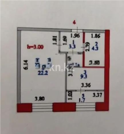 Продажа 1-комнатной квартиры, 41 м² в Астане