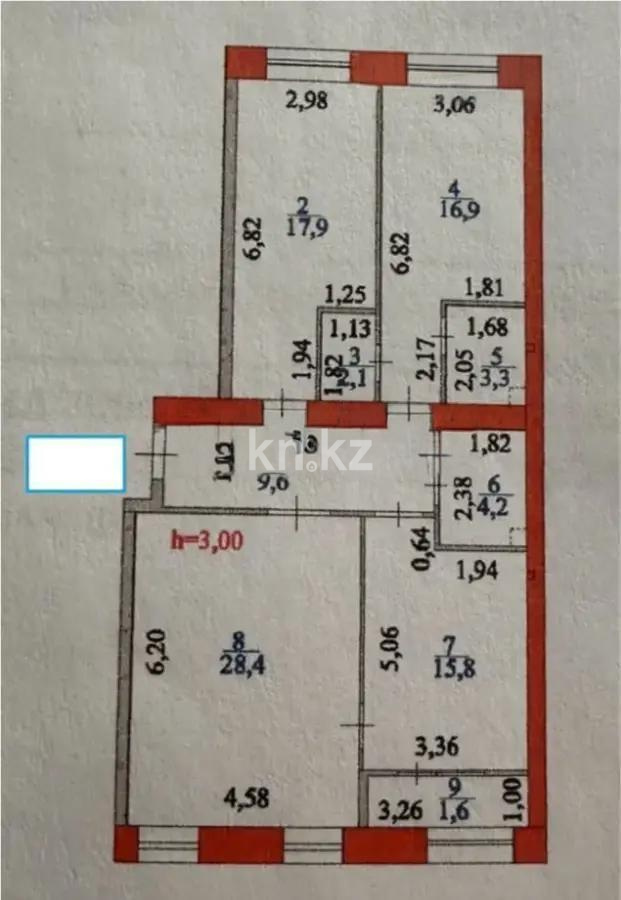 Продажа 3-комнатной квартиры, 100 м², ул. Бухар жырау, дом  31 - Продажа  трехкомнатных квартир в новостройках Астаны без посредников фото 1 из 1