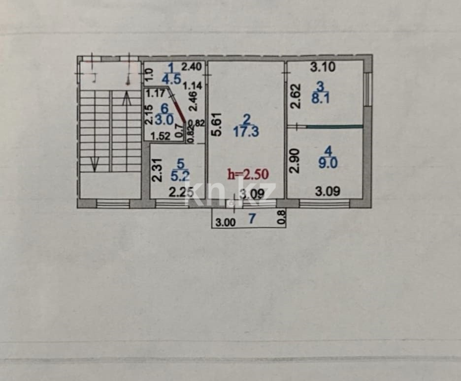 Продажа 3-комнатной квартиры, 47.1 м², пр. Республики, дом  30 - Продажа квартир в Караганде фото 11 из 13