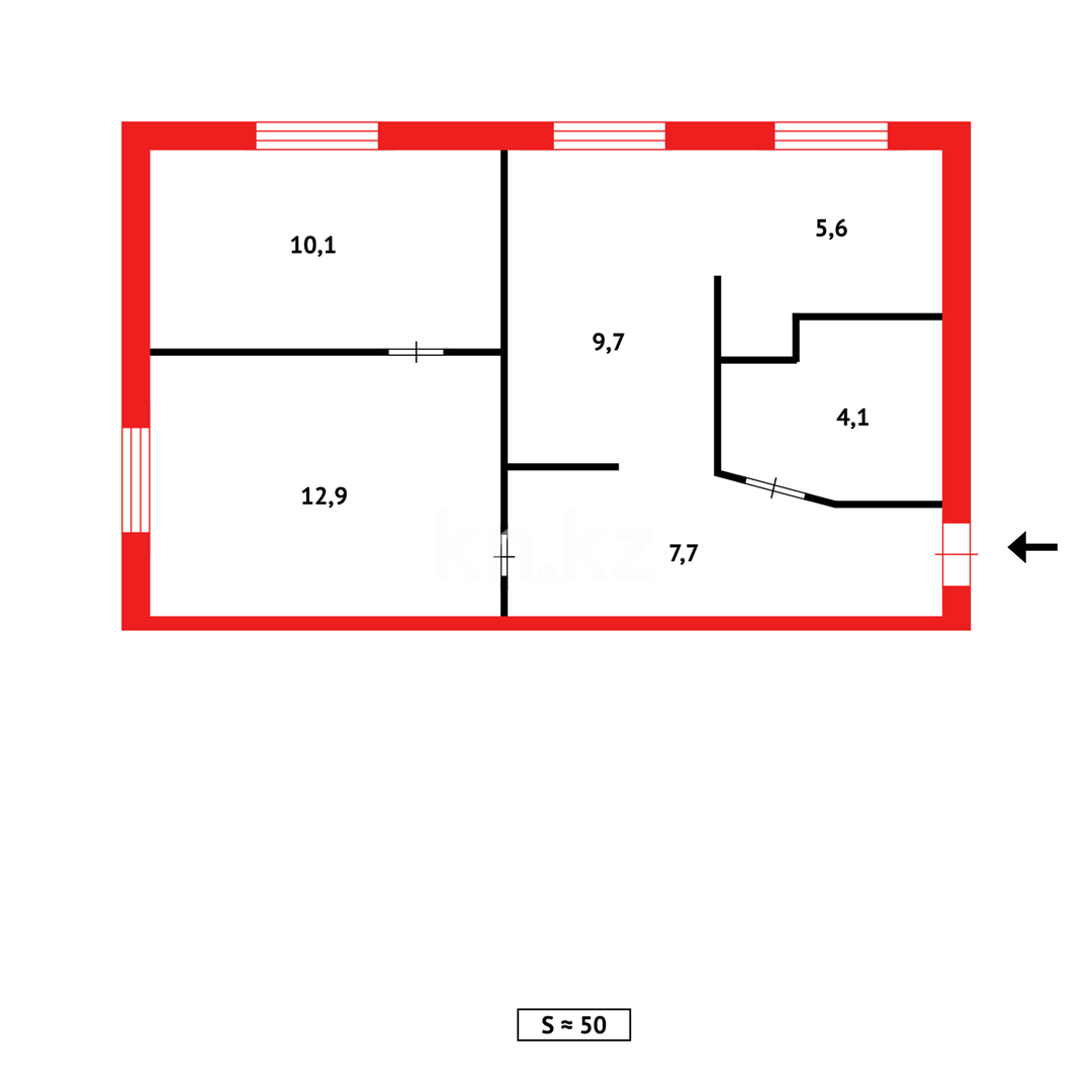 Продажа 3-комнатной квартиры, 51 м² - Продажа квартир в Кокшетау фото 13 из 13