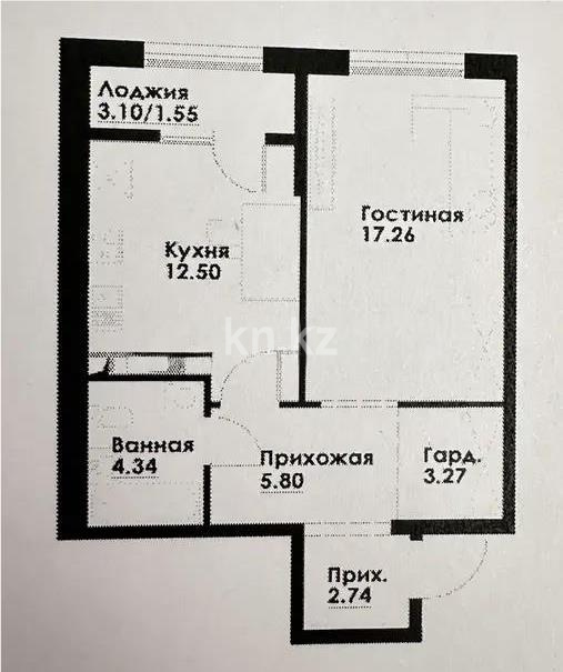 Продажа 2-комнатной квартиры, 47.5 м² - Продажа недвижимости в Казахстане - страница 24 фото 1 из 1