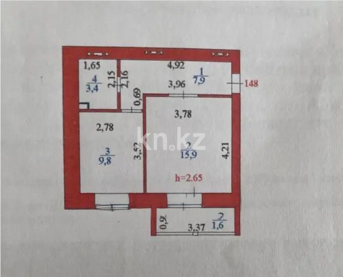 Продажа 1-комнатной квартиры, 38.6 м² - Продажа квартир от собственников в Астане - страница 6 фото 5 из 5