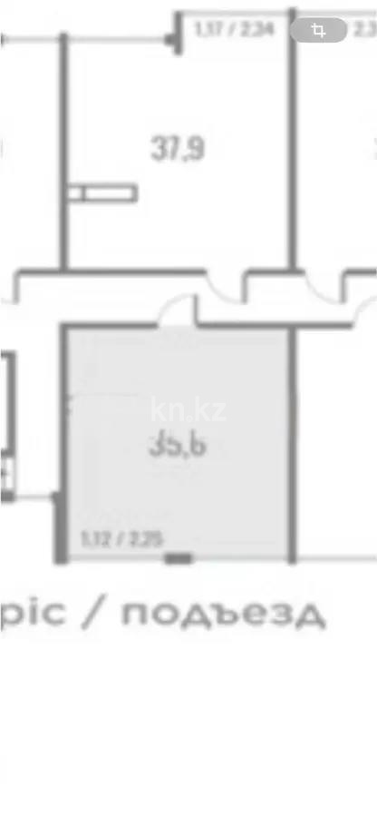 Продажа 1-комнатной квартиры, 35.6 м², пр. Алатау, дом  12а/1 - Продажа  однокомнатных квартир в новостройках Алматы с фото фото 1 из 1