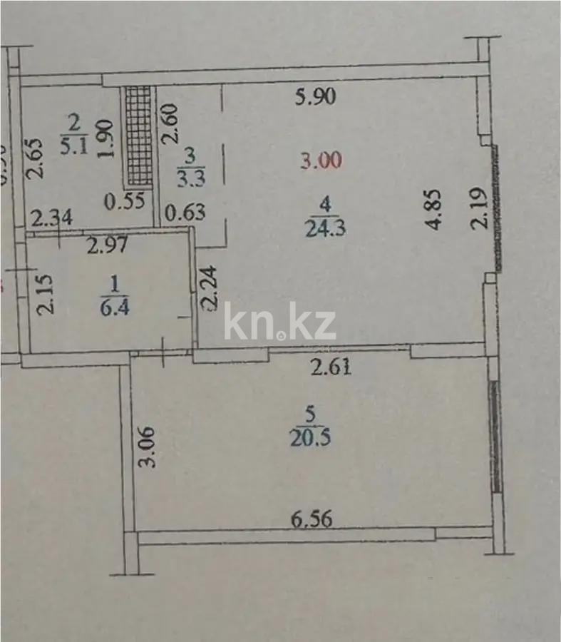 Продажа 2-комнатной квартиры, 60 м², ул. Катаева, дом  155/1 - Продажа квартир в Алматы фото 1 из 1