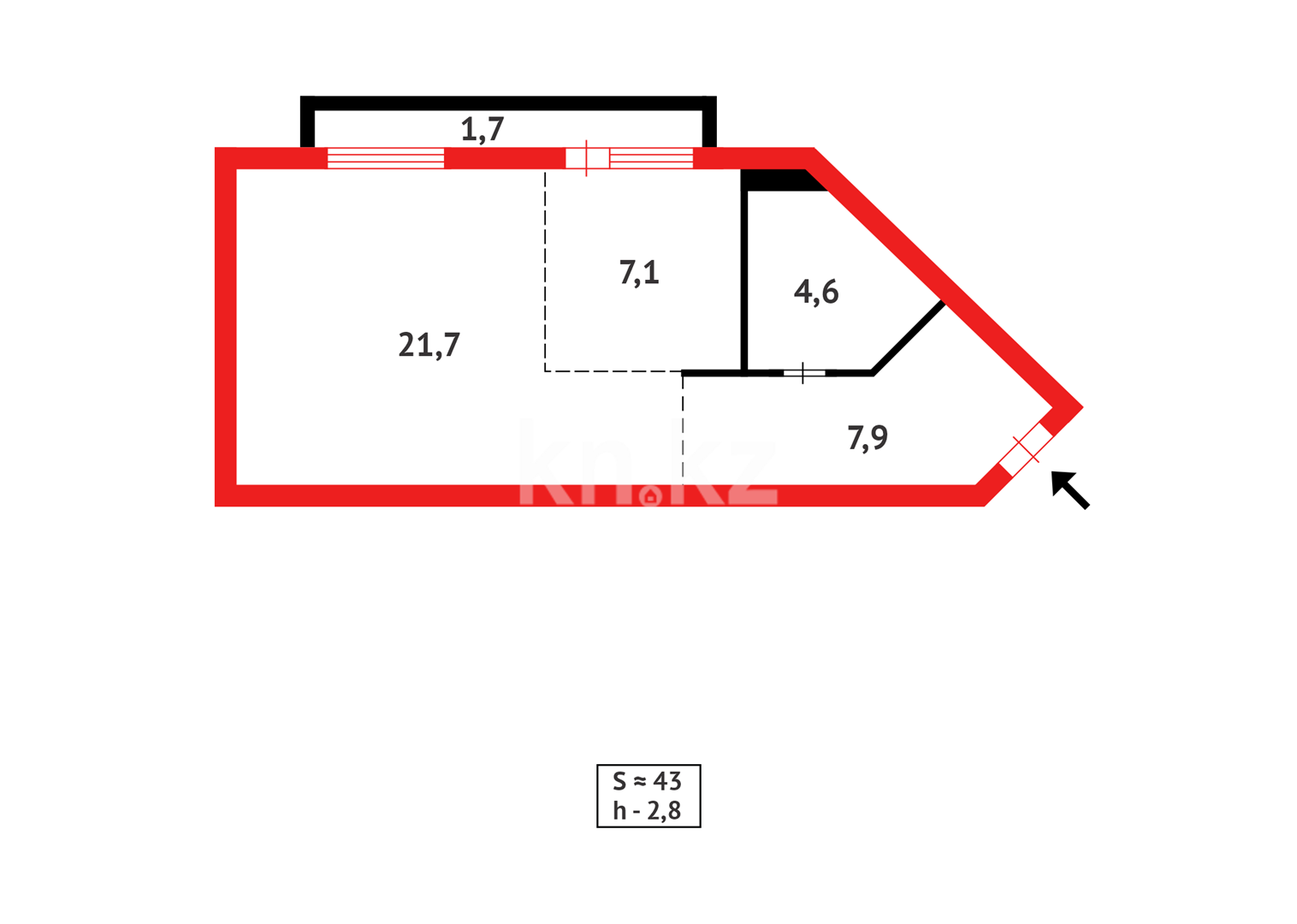 Продажа 1-комнатной квартиры, 43 м² - Продажа земельных участков в Жезказгане фото 9 из 9