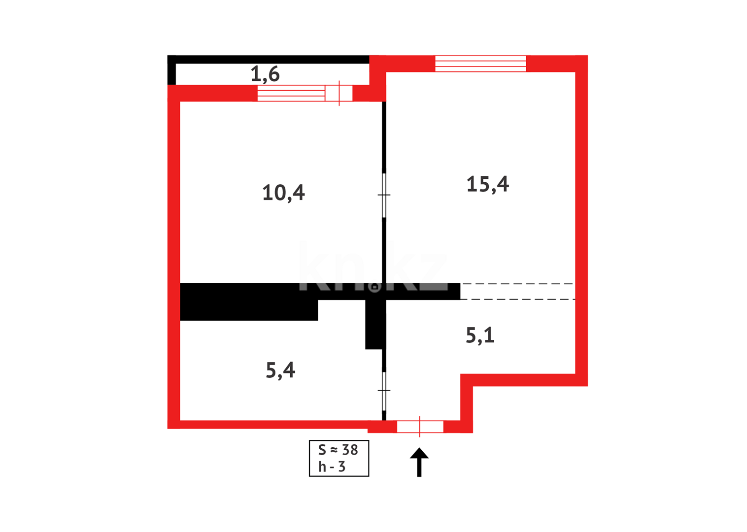Продажа 1-комнатной квартиры, 38 м² в Астане - фото 9