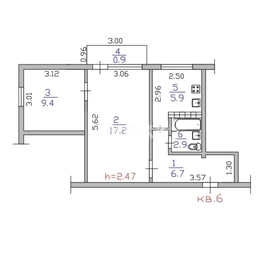Продажа 2-комнатной квартиры, 43 м² - Продажа квартир в панельном доме в Алматы - страница 2 фото 6 из 7