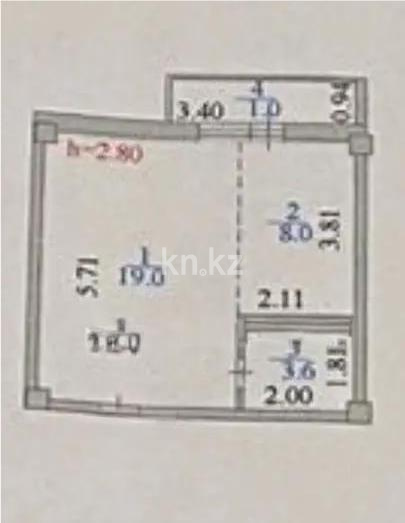 Продажа 1-комнатной квартиры, 31.6 м² в Астане