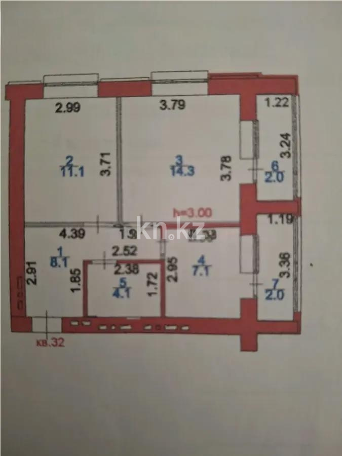 Продажа 2-комнатной квартиры, 50 м² в Астане