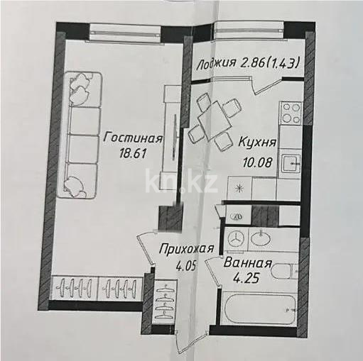 Продажа 1-комнатной квартиры, 41 м² - Продажа квартир от собственников в Астане - страница 6 фото 1 из 1