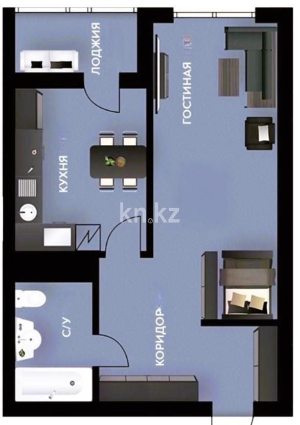 Продажа 1-комнатной квартиры, 45 м², пр. Республики - Продажа  однокомнатных квартир в Караганде фото 3 из 17
