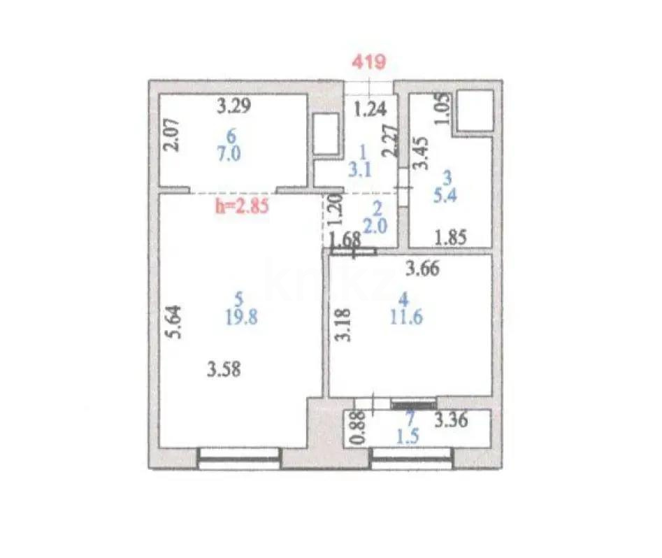 Продажа 2-комнатной квартиры, 50.4 м² - Продажа двухкомнатных квартир в Астане - страница 3 фото 1 из 1