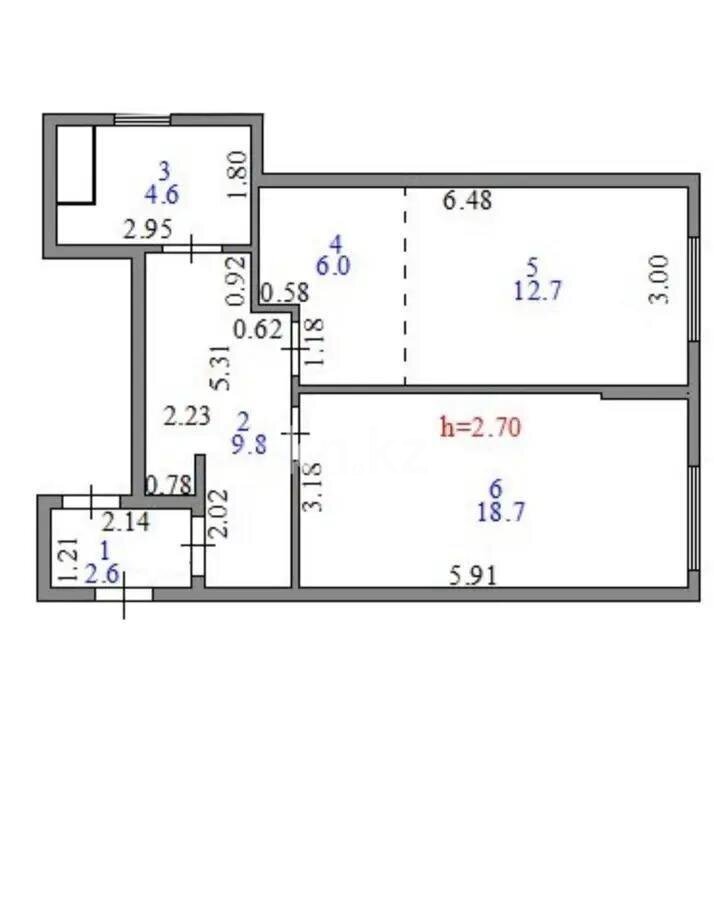 Продажа 2-комнатной квартиры, 53.1 м² в Астане - фото 7