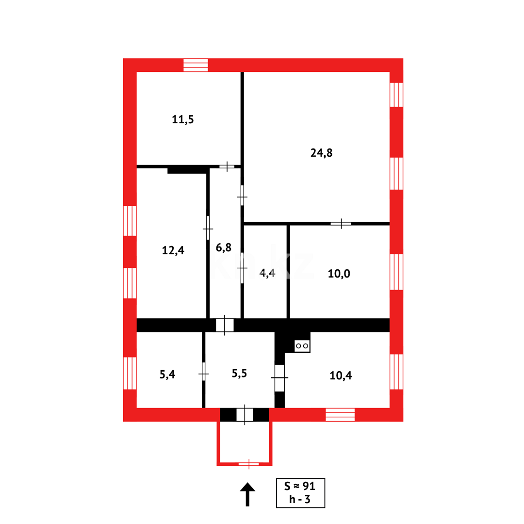 Продажа 5-комнатного дома, 180 м², ул. Гоголя - Продажа домов, коттеджей в Караганде с фото фото 33 из 33