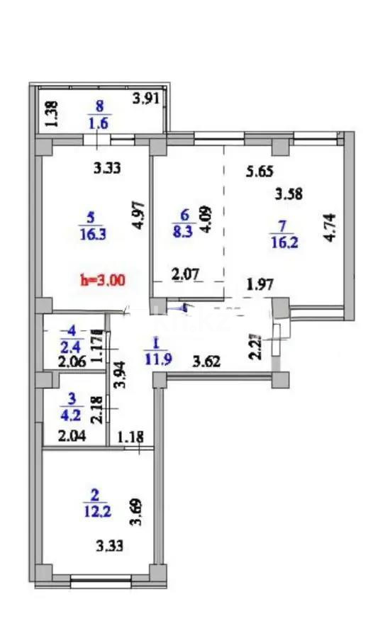 Продажа 3-комнатной квартиры, 75 м² - Продажа трехкомнатных квартир от собственников в Астане - страница 41 фото 3 из 3