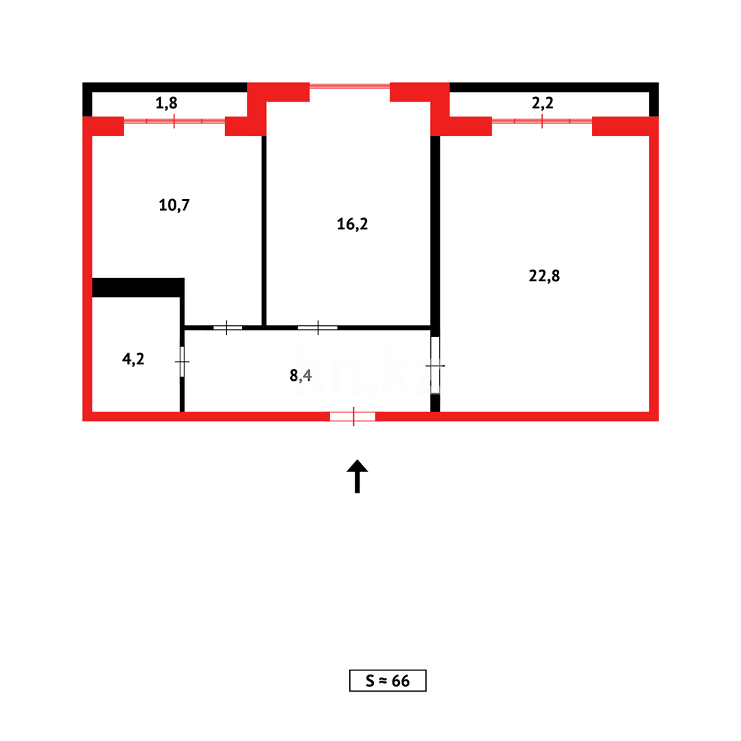 Продажа 2-комнатной квартиры, 65 м², ул. Сатыбалдина фото 18 из 18 | kn.kz Продажа 2-комнатной квартиры, 65 м², ул. Сатыбалдина - Продажа квартир в Караганде фото 18 из 18