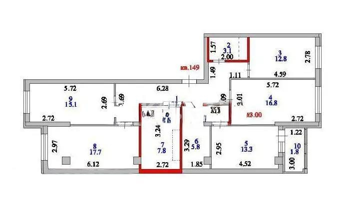 Продажа 4-комнатной квартиры, 116.6 м², ул. Бухар жырау, дом  32 - Продажа  четырехкомнатных квартир в новостройках Астаны без посредников фото 1 из 1