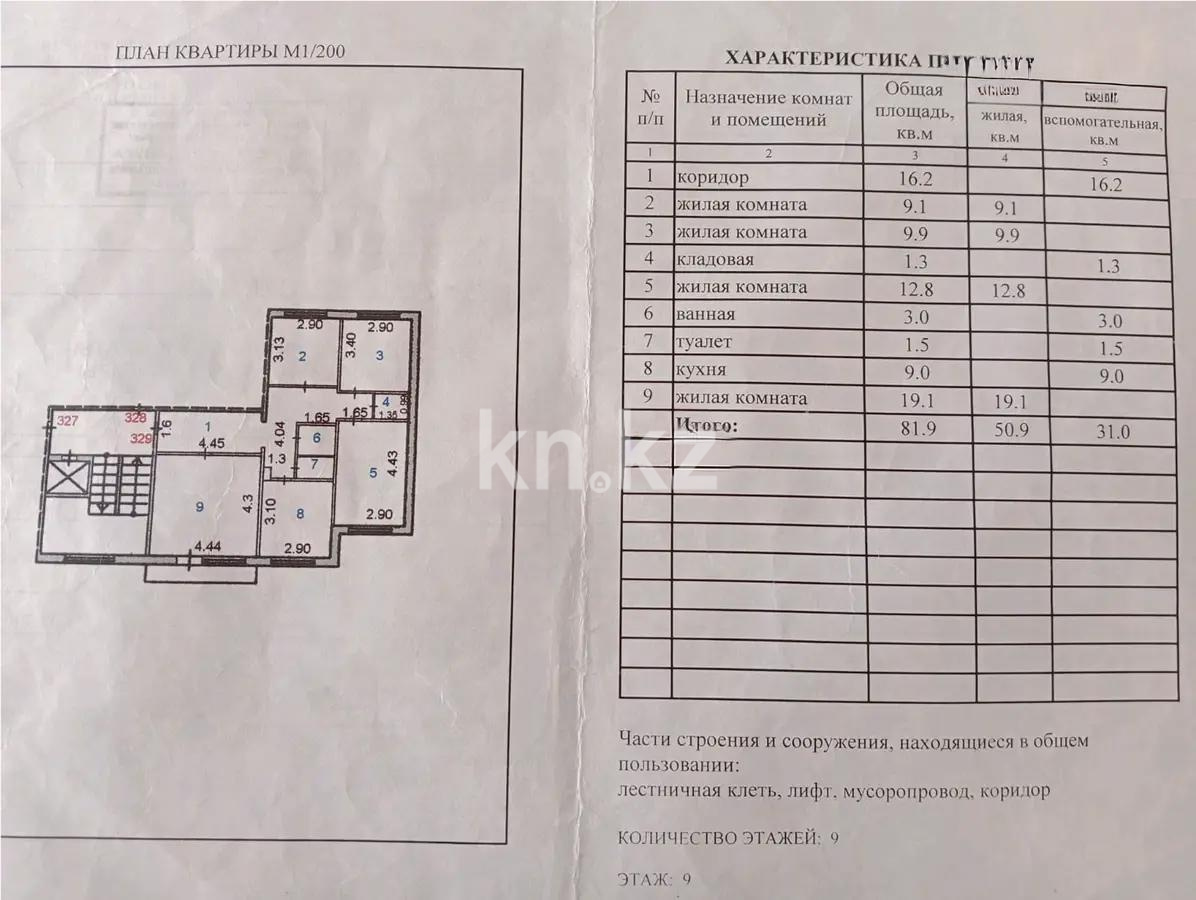 Продажа 4-комнатной квартиры, 81 м², мкр-н Орбита-1, дом  3а - Продажа  четырехкомнатных квартир в Караганде без посредников фото 1 из 1