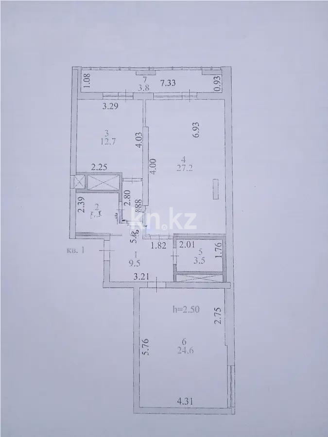Продажа 2-комнатной квартиры, 86.3 м², ул. Тулебаева, дом  5 - Продажа  двухкомнатных квартир в новостройках Астаны без посредников фото 1 из 1