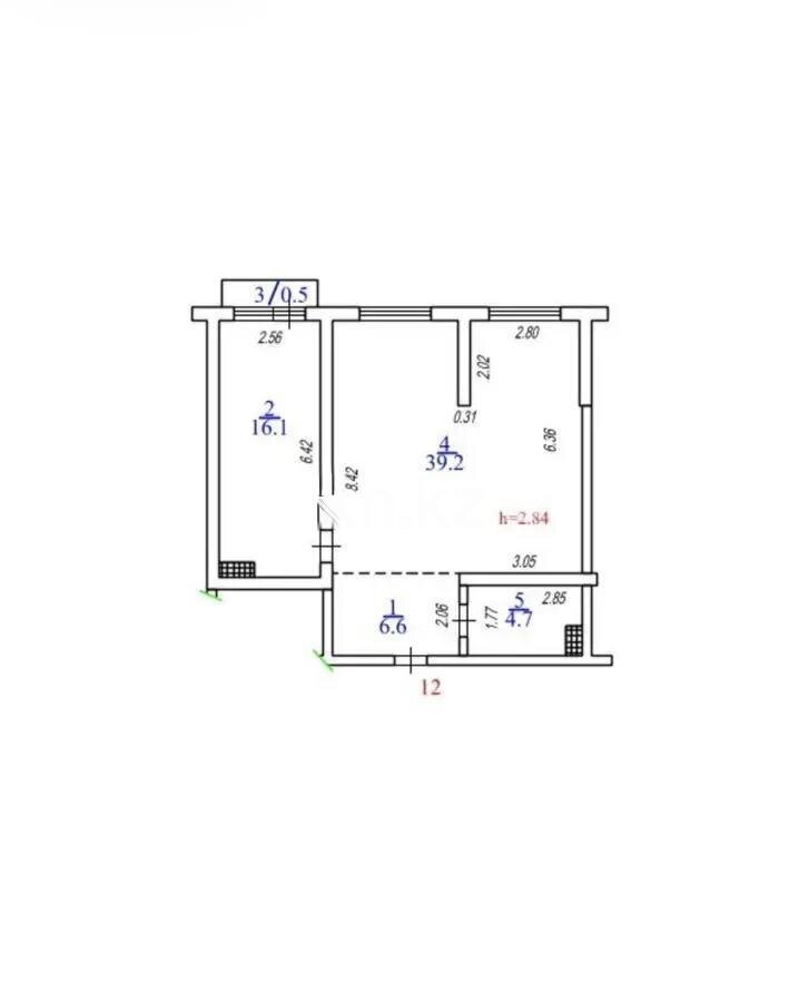 Продажа 2-комнатной квартиры, 67.1 м² в Алматы