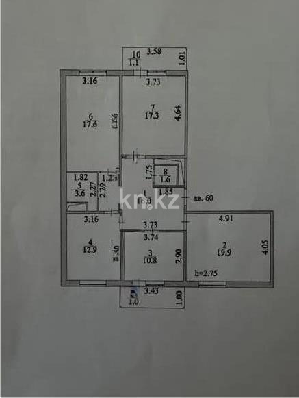 Продажа 4-комнатной квартиры, 101.8 м² в Астане - фото 4