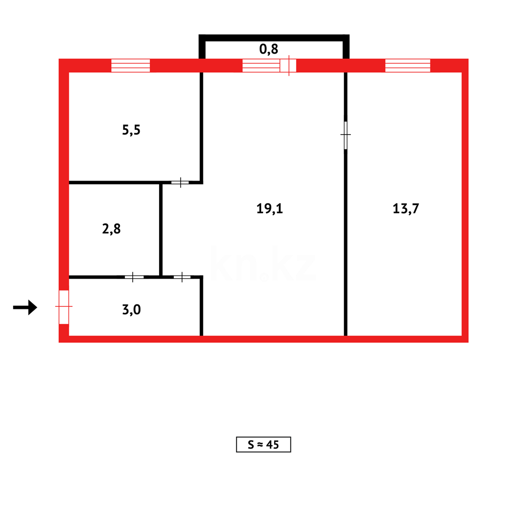 Продажа 2-комнатной квартиры, 46 м² - Аренда квартир помесячно в Актобе фото 14 из 14