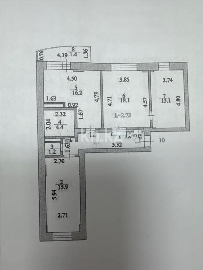 Продажа 3-комнатной квартиры, 80 м², пр. Богенбай батыра, дом  54 - Продажа квартир в Астане фото 1 из 1