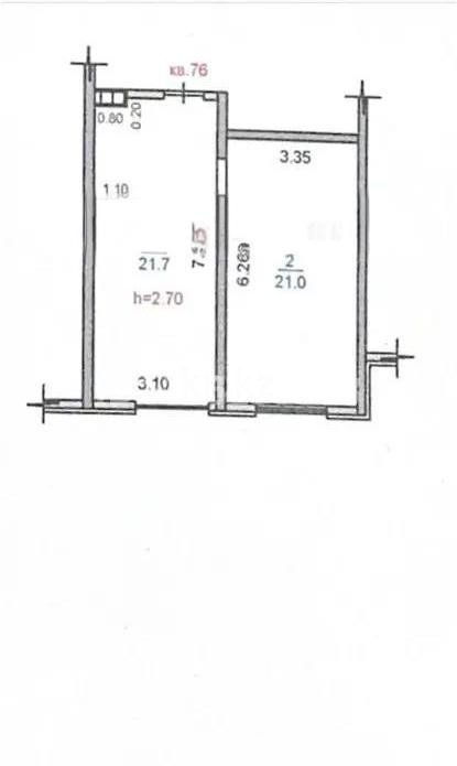 Продажа 1-комнатной квартиры, 42.2 м², ул. 24-я, дом  1/7 - Продажа квартир в новостройках Алматы без посредников с фото фото 1 из 1