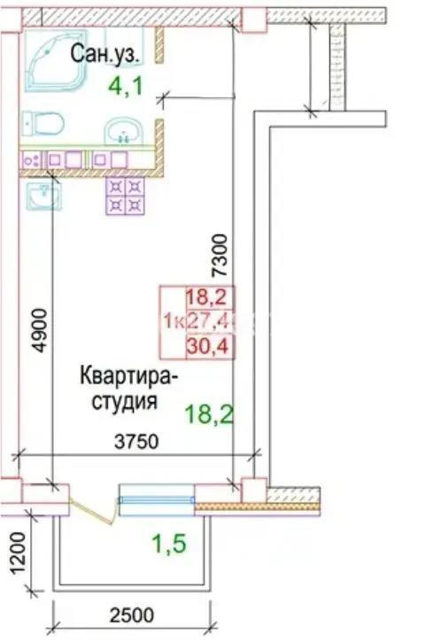Продажа 1-комнатной квартиры, 31 м², мкр-н 20, дом  22 - Продажа квартир в Алматы фото 3 из 3