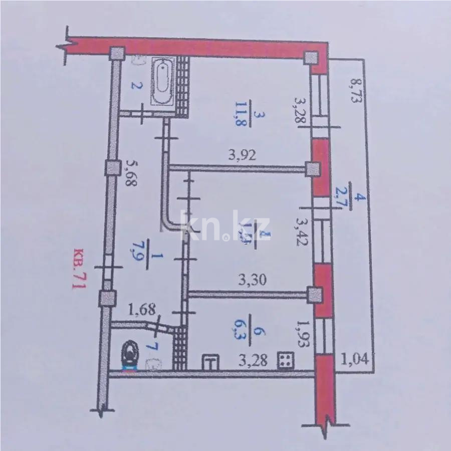 Продажа 2-комнатной квартиры, 52 м², ул. Жарокова, дом  290 - Продажа квартир в Алматы фото 1 из 1