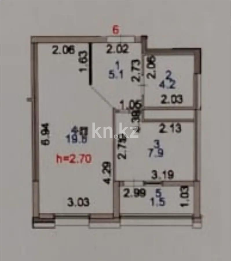 Продажа 1-комнатной квартиры, 37.7 м², ул. Косшыгулулы, дом  15 в Астане - фото 4