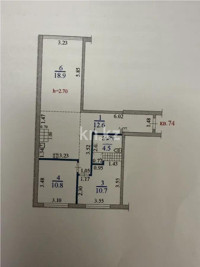 Продажа 3-комнатной квартиры, 69 м², ул. Жунисова, дом  8/6 в Алматы - фото 6