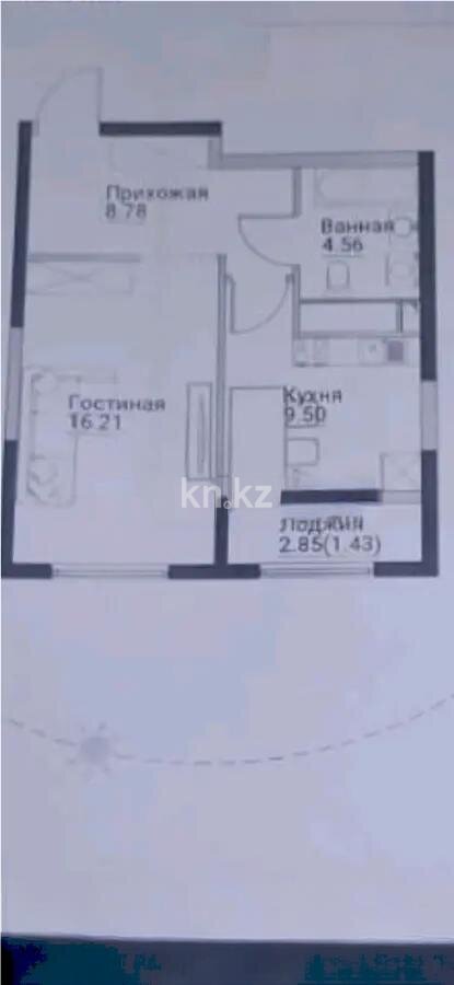 Продажа 1-комнатной квартиры, 41 м² в Алматы