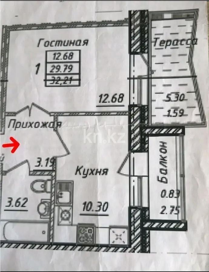 Продажа 2-комнатной квартиры, 33 м² в Астане