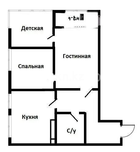 Продажа 2-комнатной квартиры, 78.21 м², ул. Сыбызгы, дом  100 стр - Продажа  двухкомнатных квартир в новостройках Алматы без посредников с фото фото 1 из 1