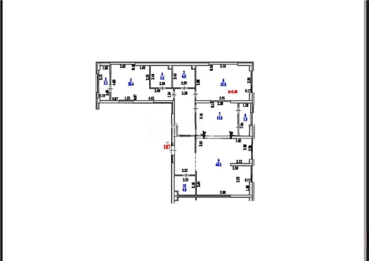 Продажа 4-комнатной квартиры, 141.6 м², пер. Лебедева, дом  1/1 - Продажа  четырехкомнатных квартир в Алматы без посредников фото 1 из 1