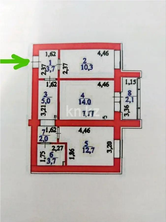 Продажа 2-комнатной квартиры, 53.5 м², ул. А-52, дом  6 - Продажа  двухкомнатных квартир в Астане фото 1 из 1