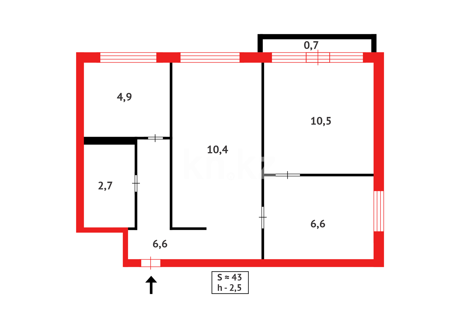 Продажа 3-комнатной квартиры, 42 м² - Продажа трехкомнатных квартир в Городе Караганды - страница 9 фото 9 из 9