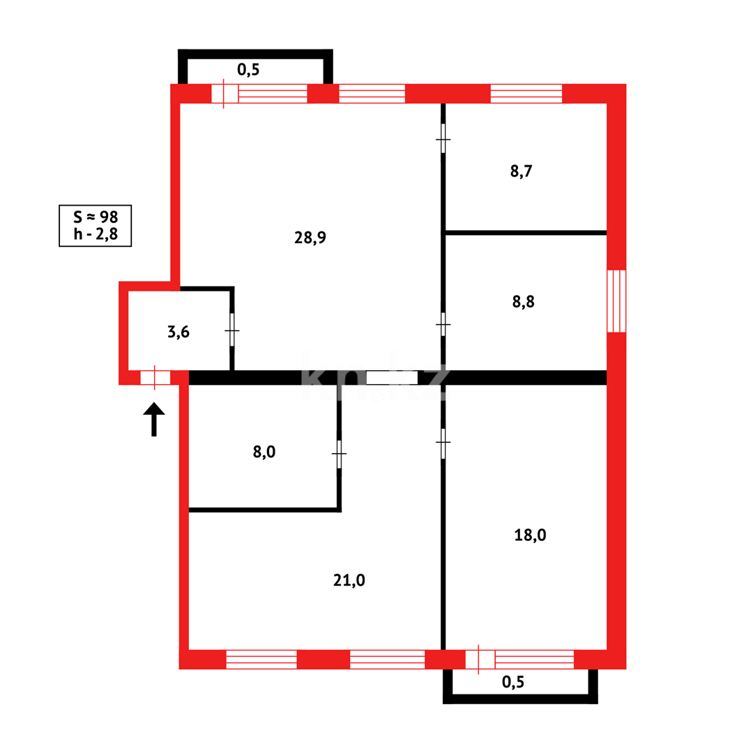 Продажа 4-комнатной квартиры, 100 м² в Караганде - фото 9