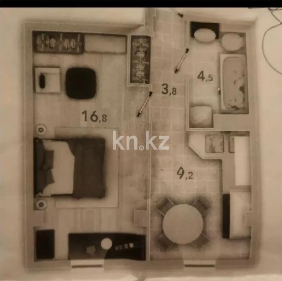 Продажа 1-комнатной квартиры, 34.3 м², ул. Устирт, дом  5 - Продажа  однокомнатных квартир в новостройках Алматы фото 1 из 1