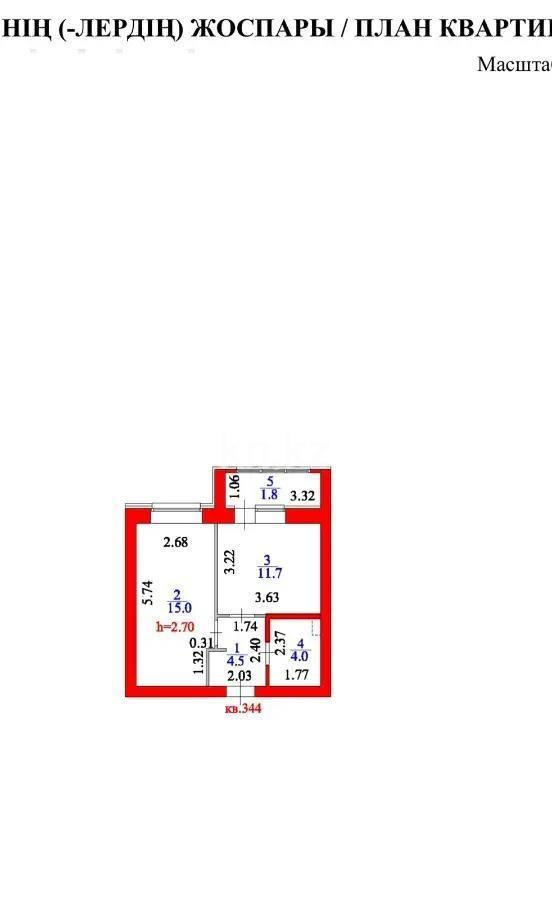 Продажа 1-комнатной квартиры, 37 м², ул. Айтматова, дом  33 стр - Продажа квартир в Казахстане фото 1 из 1