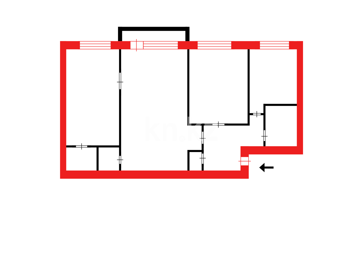 Продажа 3-комнатной квартиры, 56 м² - Продажа трехкомнатных квартир в панельном доме в Астане - страница 3 фото 14 из 14
