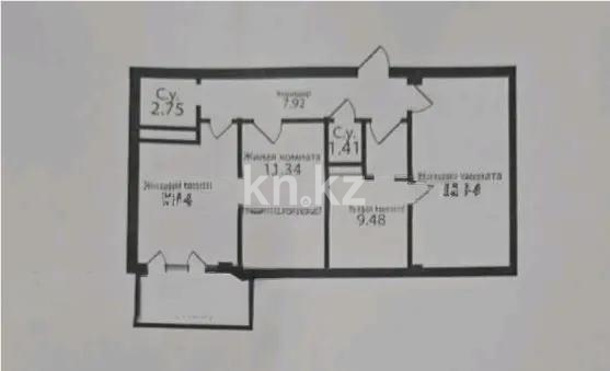 Продажа 3-комнатной квартиры, 62 м² - Продажа трехкомнатных квартир в Караганде фото 1 из 1