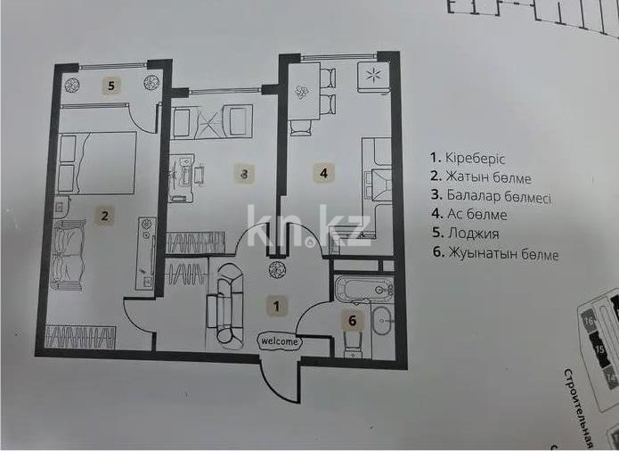 Продажа 3-комнатной квартиры, 64.4 м² в Алматы