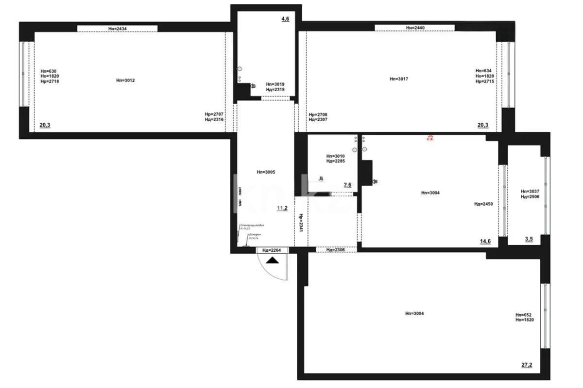 Продажа 3-комнатной квартиры, 105 м², ул. Макатаева, дом  2 - Продажа  трехкомнатных квартир в новостройках Алматы без посредников с фото фото 1 из 1
